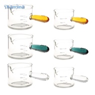 Shamjina Espresso Measuring Glass Pitcher Cup Espresso Accessories Multi-Purpose with Handle Carafe 