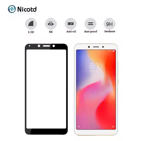 Nicotd Tempered Glass For Redmi 6 6A Full Cover Screen Protector For Xiaomi A1 A2 5X 6X Glass Film F