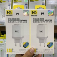 HK D88 Single Port USB Charger 5V 1.2A Free Micro Cable