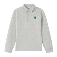 เสื้อยืดคอโปโลผู้ชายผู้หญิง MARDI MODA ฤดูใบไม้ร่วง 2025 แขนยาว ผ้าฝ้ายอากาศหนา ทรงหลวม ระบายอากาศได