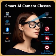 500W Camera AI Smart Glasses Built-in ChatGPT Translation Voice Control WiFi 4.0 Bluetooth 5.3 HD Sh