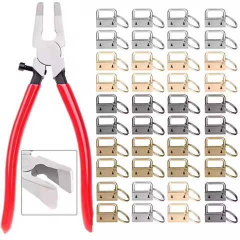 25mm Key Fob Hardware Webbing Clip Keychain Split Ring Key Fob / Pliers for DIY Luggage Wristlet Cla