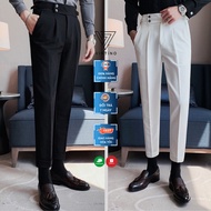VINTINO QCC Korean high-waisted Sidetab men's casual pants, straight-leg stretch fabric, VINTINO QCC