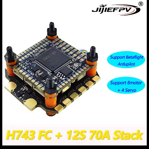 JIJIE FPV H743 FC Flight Controller H7 Stack 8S 70A 4in1 ESC Support BetaFlight Ardupilot For DJI RC