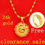 original 916 gold necklace ladies gold water wave necklace clavicle chain gold necklace