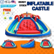 Inflatable Trampoline castle Water Slide  Bounce house swimming pool kids with slide gelongsor besar