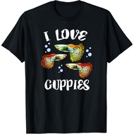 I Love Guppies Fish Funny Animal T-Shirt