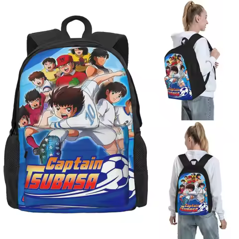 Japan Football Manga Captain Tsubasa Backpacks Boys Girls Bookbag Large Capacity School Bags Laptop 