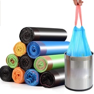 15Pcs/Roll Pull String Garbage Bag / Kitchen Bathroom Drawstring Plastic Trash Bag /Automatic Closur