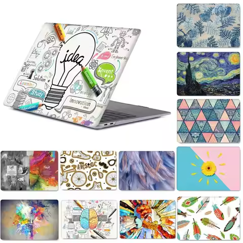 Painted Laptop Cases for Macbook Air M2 Case A2681 A2337 A2179 2020 A2338 M1 Pro 13 2022 Cover for 2