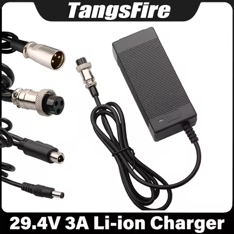 29.4V 3A Smart Li-ion Battery Charger 7S For 24V 25.2V 25.9V Electric Bicycle Lithium Battery Pack C