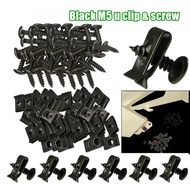( 1SET=SCREW+CLIP ) M5 Clip Nut Screw 5mm U-Clip U Nut Spring Clip M5 Skru Motorcycle Cover Set Car 