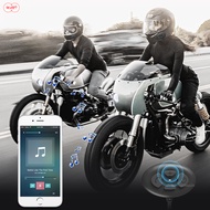Motorcycle Bluetooth-compatible Headset Hands Free Noise Cancellation Ultra Thin Helmet Headset Compatible with IOS/Android MART-MY