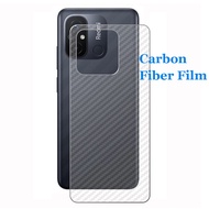 For Xiaomi Redmi 12 12R 12C 3D Transparent Carbon Fiber Rear Back Film Stiker Screen Protector (Not Tempered Glass)