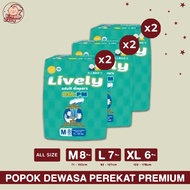 [2 BALL PACKAGE] LIVELY Adult Diapers Tape AM PM