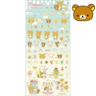 輕鬆小熊 - 日本製 鬆弛熊 貼紙 Rilakkuma 鬆弛熊 金邊壓印透明貼紙 平行進口