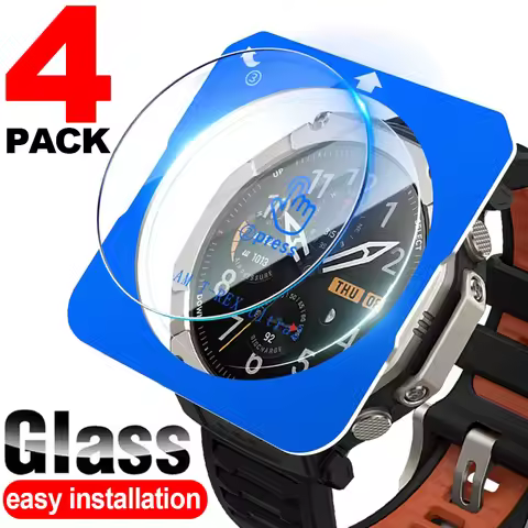 For Amazfit T-REX Ultra 2 Easy Installing Tempered Glass Watch Films Anti-scratch Screen Protectors 