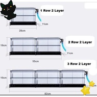 Sobo Drip Box Trickle Box Aquarium Top Filter Box  雨淋式滴流盒 Double Layer Akuarium F30 F60 F90 F120 2FT 3FT 4FT TANK MEDIA