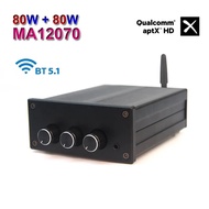 【Best Price Guaranteed】 Bluetooth Amplifier Infineon Ma12070 Tpa3116d2 Digital Audio Power Amp Qcc3031 Aptx-Hd Speakers Hifi Stereo Class D 2.0