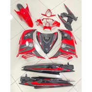 COVERSET YAMAHA LC V6 V7 DESIGN DR EXR RED 029 DOCTOR STICKER SIAP TANAM FREE EMBLEM