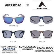 EIGER Original Rollick Haller Dragonfly sunglasses black kaca mata hitam anti UV Kacamata Pria