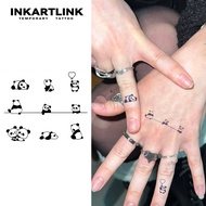 9 cute pandas temporary tattoo stickers, waterproof long-lasting magic tattoo, lasts to 15 days fake