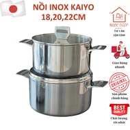 KAIYO stainless steel pot, solid stainless steel cast pot, solid stainless steel pot, 3-layer KAIYO 