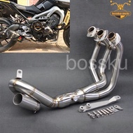 MT09 TRACER MT09 EXHAUST MANIFOLD FULL SYSTEM PIPING STAINLESS STEEL
