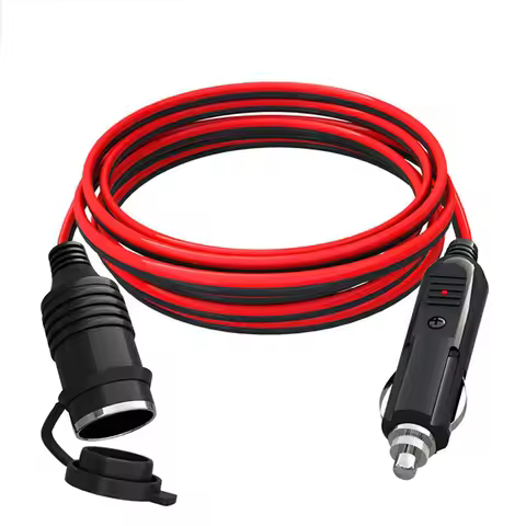 3.28 ft Car Cigarette Lighter Socket Extension Cord Cable Adapter Plug Heavy Duty 12V