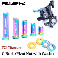 Risk Bolt Titanium M6 Caliper U-Brake Pivot Nut Bicycle Brake Rim Brake - Road Clamp Fixing Nut Kit