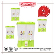 4pcs set 22L Double Quencher water and juice dispenser 500 ml Grip & Sip Kiddie Jug  [ Sunnyware 986
