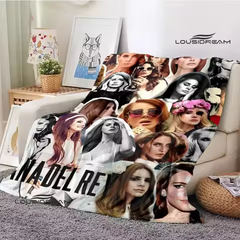Lana Del Rey Retro Printing blanket Children's Warm Flange Home travel bed linings Birthday Gift