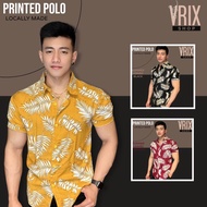 LEAVES PRINTED POLO BY VRIX SHOP