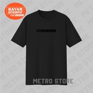 KATUN T-shirt Conv Text Logo Premium Black Print | T-shirt Cotton Shirt Collar Short Sleeve Young Men Cool Latest Unisex Distro.....