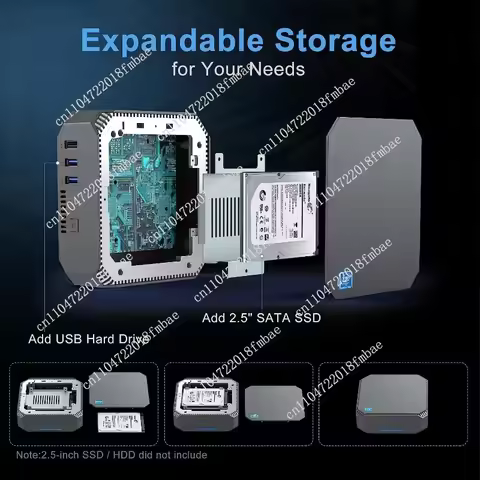 CYX Mini PC 12th Alder Lake- N100 16GB RAM 512GB M.2 SSD Win11Pro Mini Computer Dual Display Super P