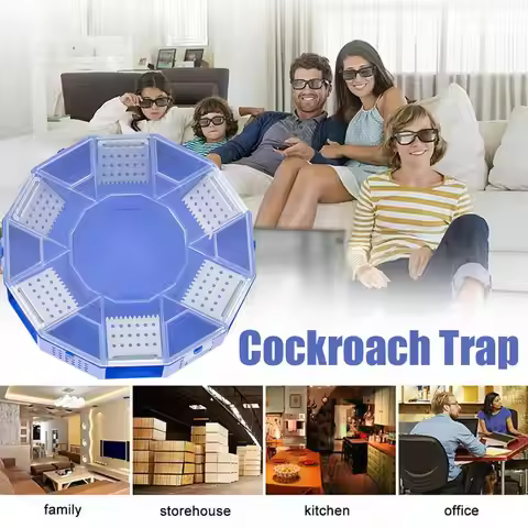 1pc Cockroach Trap Box Reusable Six-Door Safe Efficient Anti Cockroaches Killer Roach Catcher Trap N