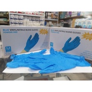 BLUE vinyl/nitrile blend gloves(medium)