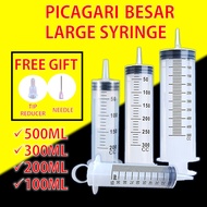 NON MEDICAL Picagari Besar Big Large Syringe Alat Penyedut Grease Syringe Oil Extractor Pump 500ML 3