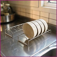304 Stainless Steel Dish Rack 8 Grid Bowl Drainer Modern Kitchen Countertop Organizer