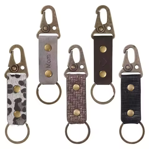 European American popular retro leopard weave pattern crocodile pattern lettering engraved leather o