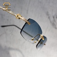 Hot Selling GRA  Hip Hop Jewelry Rapper Glasses Jewelry Iced Out 5A AAAAA CZ  Cubic Zirconia Iced Ou