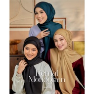 SG STOCK| IMALLIS Eternal Monogram Collection cotton silk plain square hijab tudung bawal tudung fazura