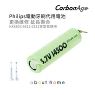 CarbonAge - Philips 飛利浦 電動牙刷代用電池 HX3/6/9系列適用 [D08]