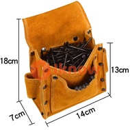 I know High Quality Cowhide Wearable Waist Pack Electric Waist Tool Belt Bag Screwdriver Kit Repair