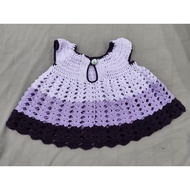 Crochet Baby Dress For 6-9  Months Old Baby Girls Handmade