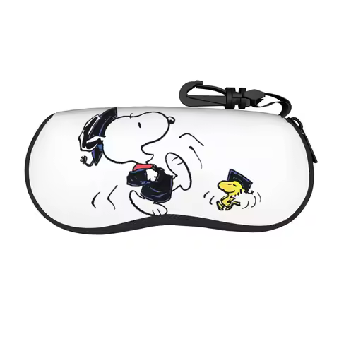Graduation Snoopys Woodstock Glasses Case Unisex Waterproof Box Cartoon Glasses Protector Anti-Press