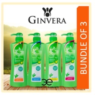 GINVERA [Bundle of 3] Green Tea Shampoo 750g(Dry/ Normal/ Oily/ Scalp Care) Ginseng/Natural Ingredients