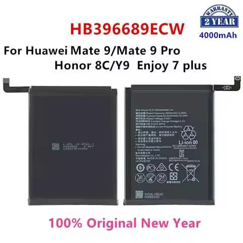 100% Orginal HB396689ECW 4000mAh Battery For Huawei Mate 9 Mate9 Pro Honor 8C Y9 2018 Version Enjoy 
