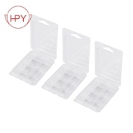 【hzhaiyaa1.sg】300 Packs Wax Melt Clamshells Molds Square, 6 Cavity Clear Plastic Cube Tray for Candl