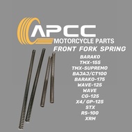 FRONT FORK SPRING BARAKO TMX155 TMX-SUPREMO BAJAJ/CT100 BARAKO175 WAVE CG125 STX RS100 XRM X4/GP125